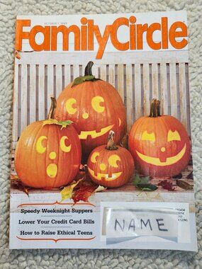 FamilyCircle Magazine Oct 1 2009 Pumpkin Cover Halloween Fall Issue JC Penney